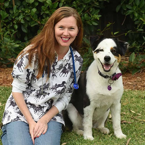 Dr Anne Quain, 2020 Rescue Awards Judge, and her dog
