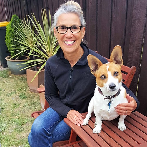 Anne Boxhall, 2020 Rescue Awards Judge, and her dog