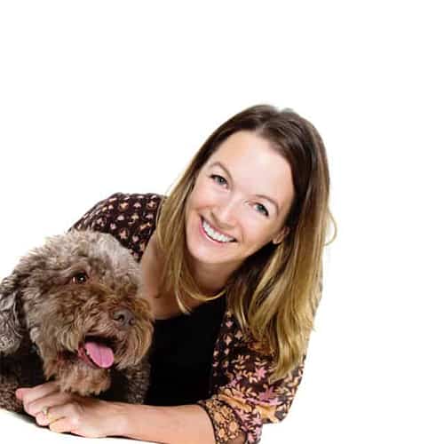 Dr Vanessa Rohlf, 2020 Rescue Awards Judge, and her dog