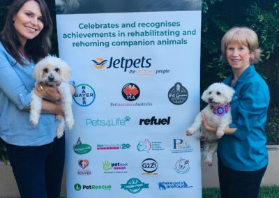 Launch 2020. Picture: Ambassador Lara Shannon holding Fluffy with Cathy Beer, Pets4Life holding Twinkle. Picture supplied by Pets4Life